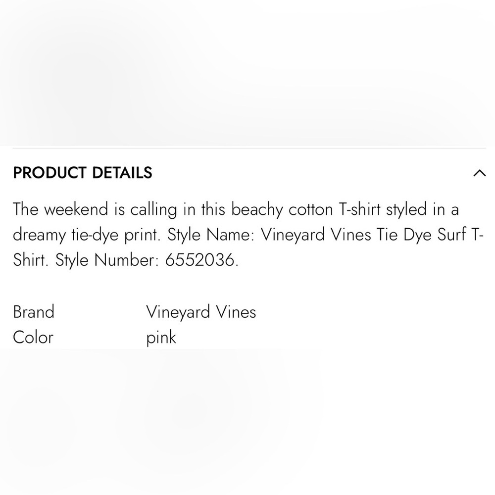 NWOT Vineyard Vines Tie Dye Surf T-Shirt sz S - Picture 5 of 5